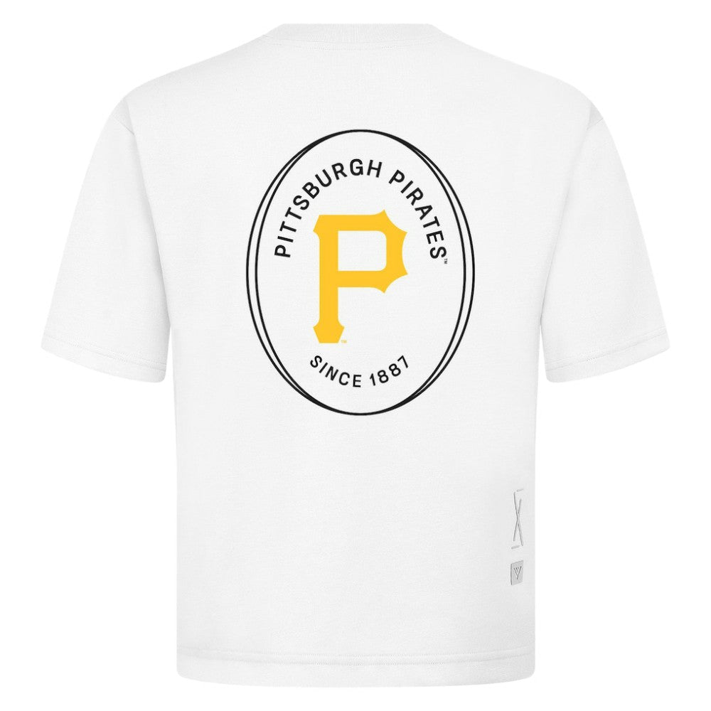 Pittsburgh Pirates Levelwear Signet Oversized Luxe Signature Knit T-Shirt - White