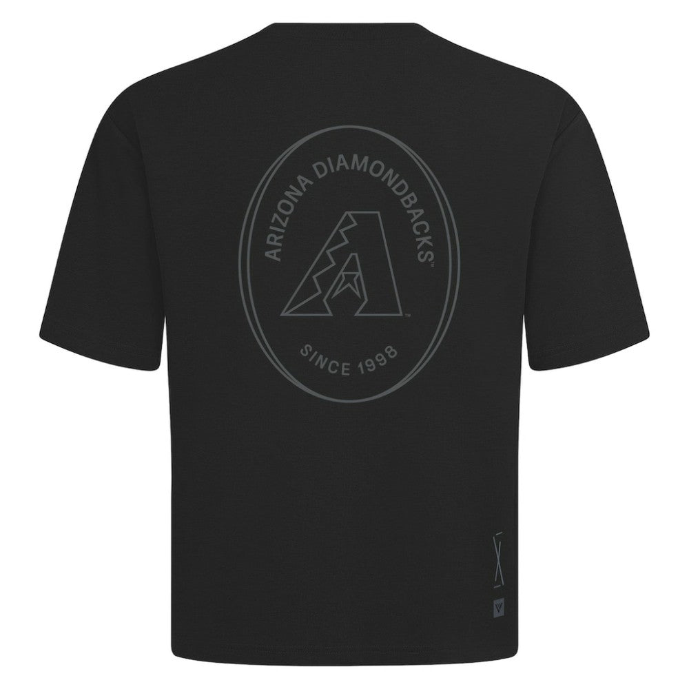 Arizona Diamondbacks Levelwear Signet Oversized Luxe Signature Knit T-Shirt - Black