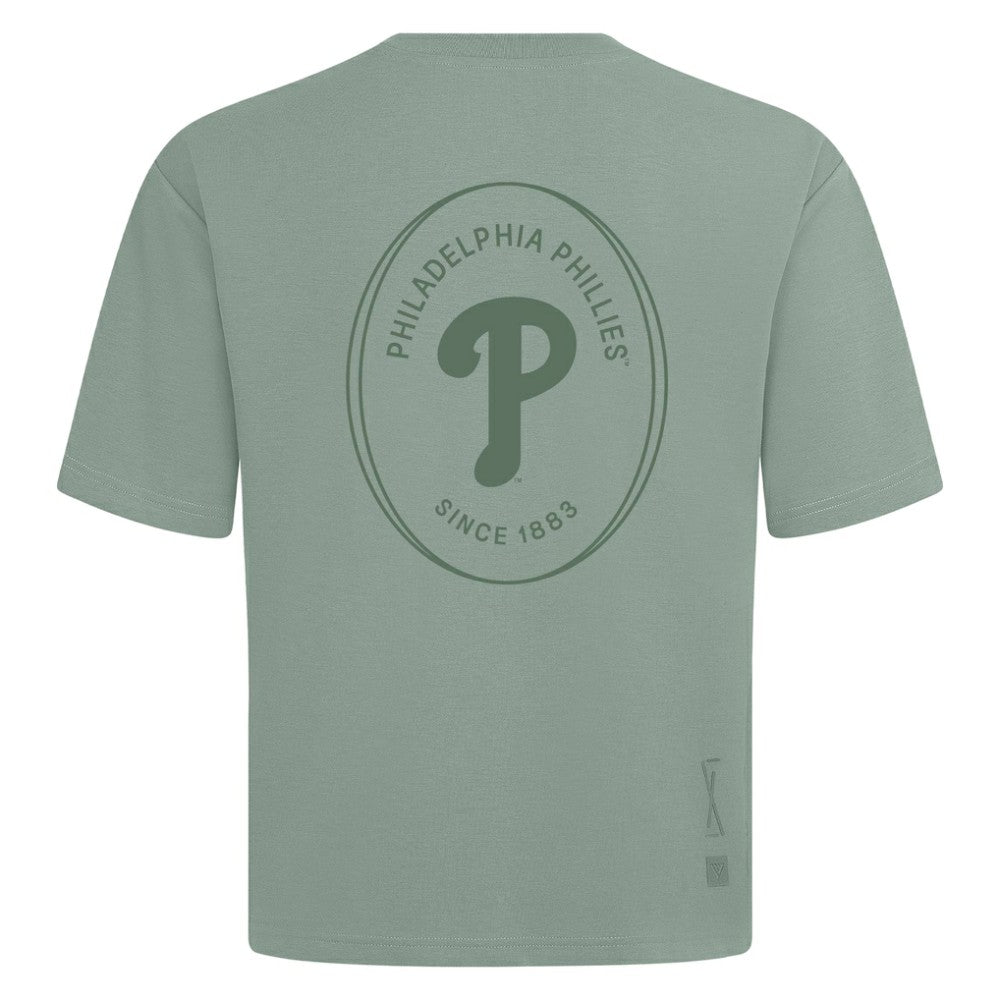 Philadelphia Phillies Levelwear Signet Oversized Luxe Signature Knit T-Shirt - Green