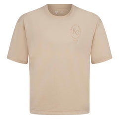 Kansas City Royals Levelwear Signet Oversized Luxe Signature Knit T-Shirt - Khaki