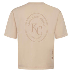 Kansas City Royals Levelwear Signet Oversized Luxe Signature Knit T-Shirt - Khaki