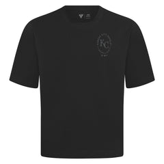 Kansas City Royals Levelwear Signet Oversized Luxe Signature Knit T-Shirt - Black