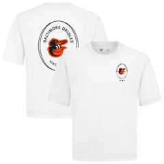 Baltimore Orioles Levelwear Signet Oversized Luxe Signature Knit T-Shirt - White