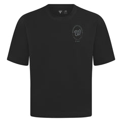 Washington Nationals Levelwear Register Oversized Luxe Signature Knit T-Shirt - Black