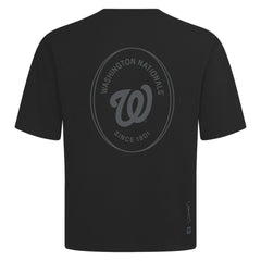 Washington Nationals Levelwear Register Oversized Luxe Signature Knit T-Shirt - Black