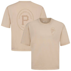 Pittsburgh Pirates Levelwear Register Oversized Luxe Signature Knit T-Shirt - Khaki