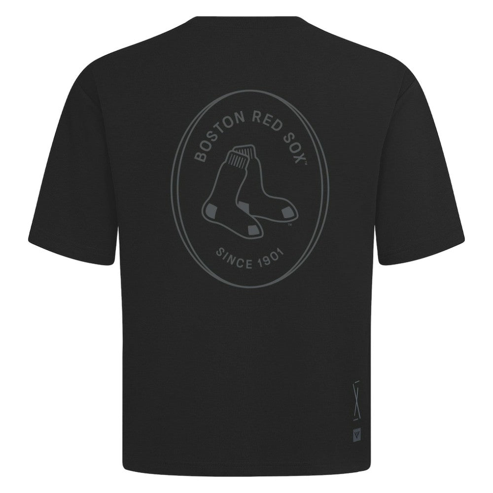 Boston Red Sox Levelwear Register Oversized Luxe Signature Knit T-Shirt - Black