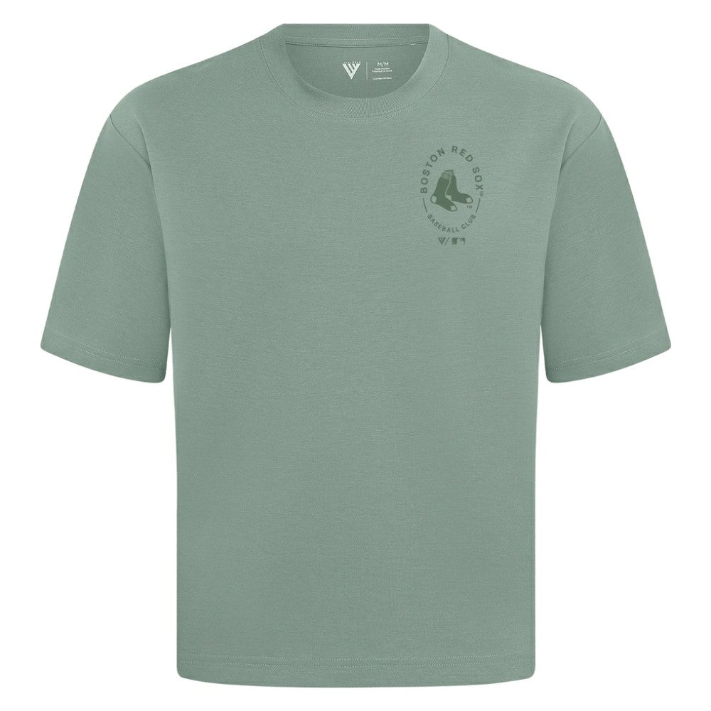 Boston Red Sox Levelwear Register Oversized Luxe Signature Knit T-Shirt - Green