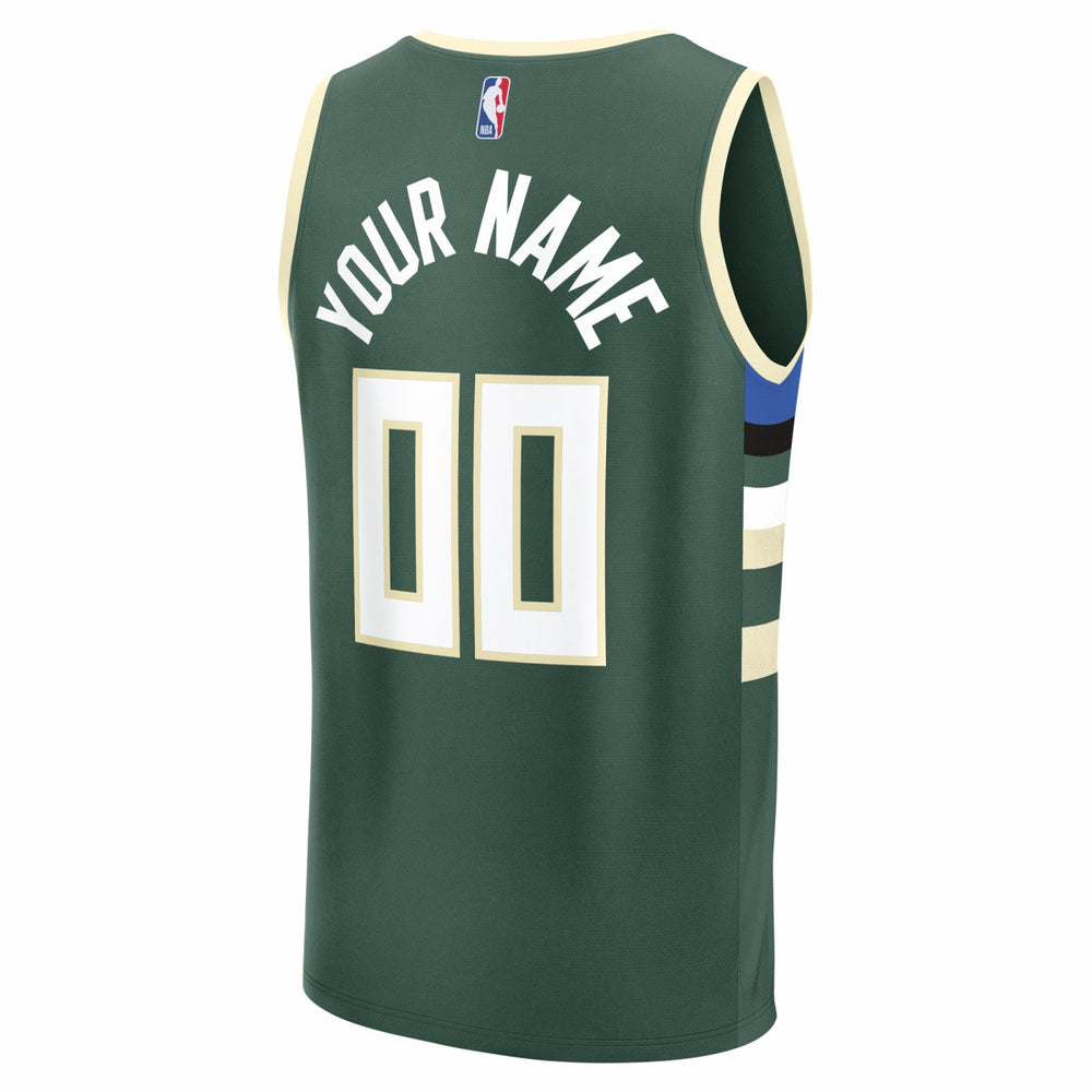 Milwaukee Bucks Youth Fast Break Custom Replica Jersey - Green - Icon Edition | Fanatics sale