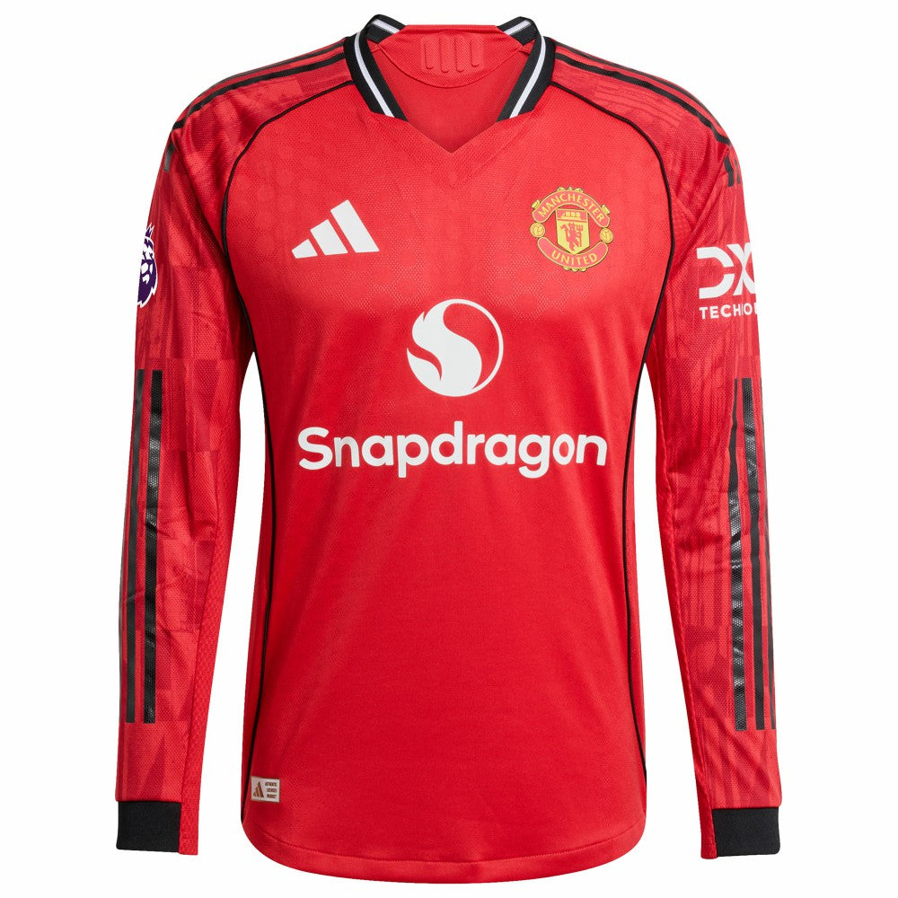 Manchester United Home 2025/26 Player Long Sleeve Jersey / Soccer New