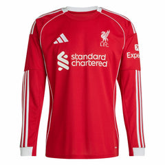 Liverpool 2025/26 Home Replica Long Sleeve Jersey / Soccer Discount