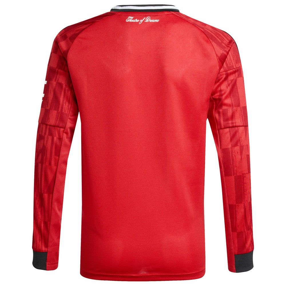 Manchester United Youth Home 2025/26 Replica Long Sleeve Jersey / Soccer For sale