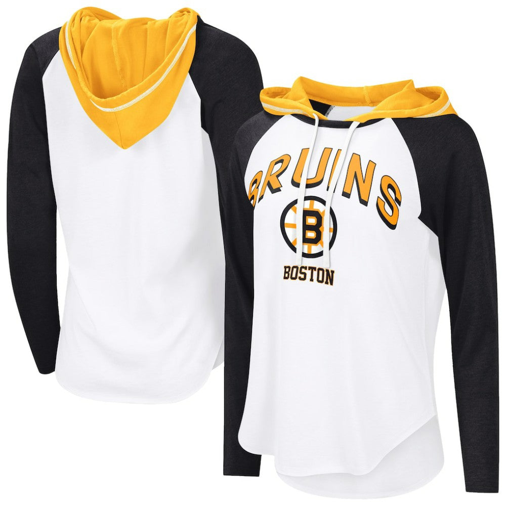 Boston Bruins G-III 4Her by Carl Banks Women's MVP Hooded Long-Sleeve T-Shirt