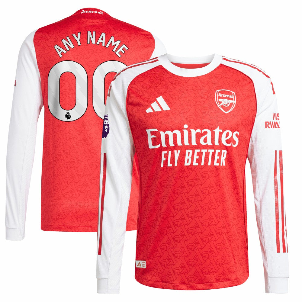 Arsenal 2025/26 Home Long Sleeve Custom Jersey / Soccer Hot sale