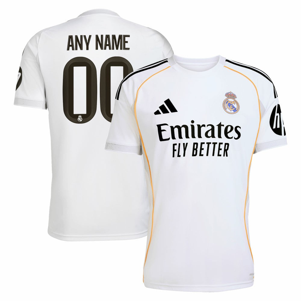 Real Madrid 2025/26 Home Replica Custom Jersey / Soccer New