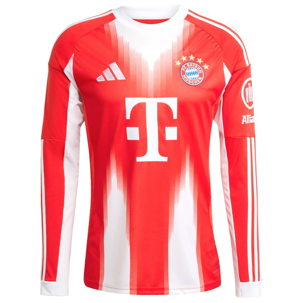 Bayern Munich 2025/26 Home Replica Long Sleeve Custom Jersey / Soccer Online