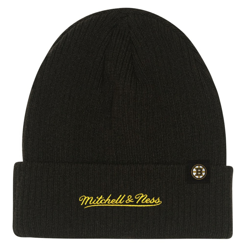 Boston Bruins Mitchell & Ness Youth Neon Line Lights Cuffed Knit Hat