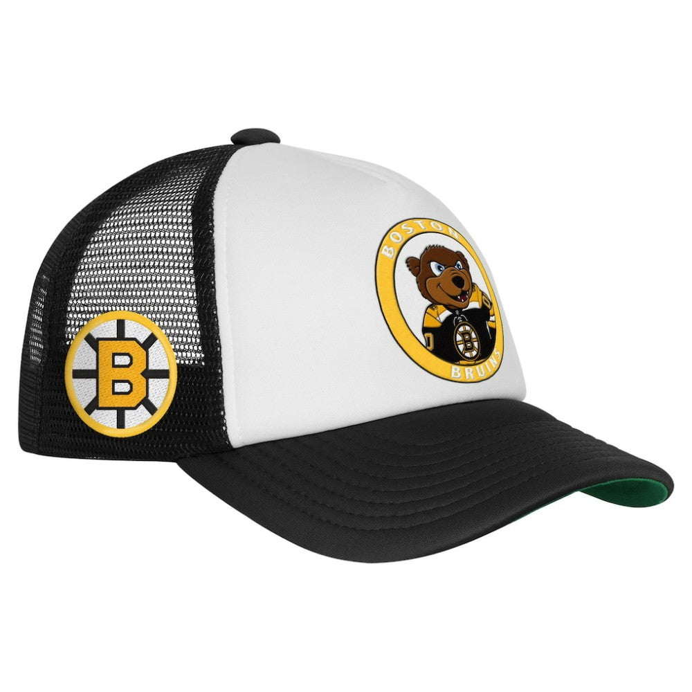 Boston Bruins Mitchell & Ness Youth Mascot Adjustable Trucker Hat