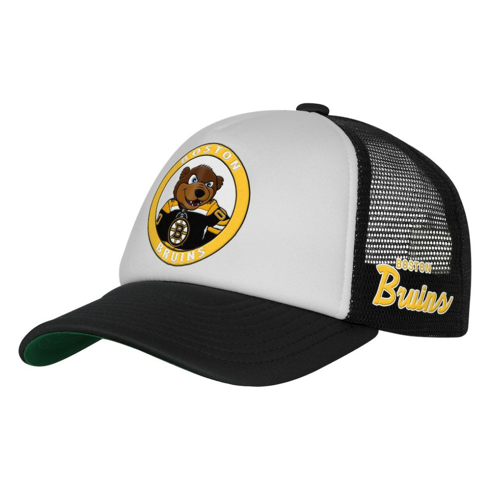 Boston Bruins Mitchell & Ness Youth Mascot Adjustable Trucker Hat