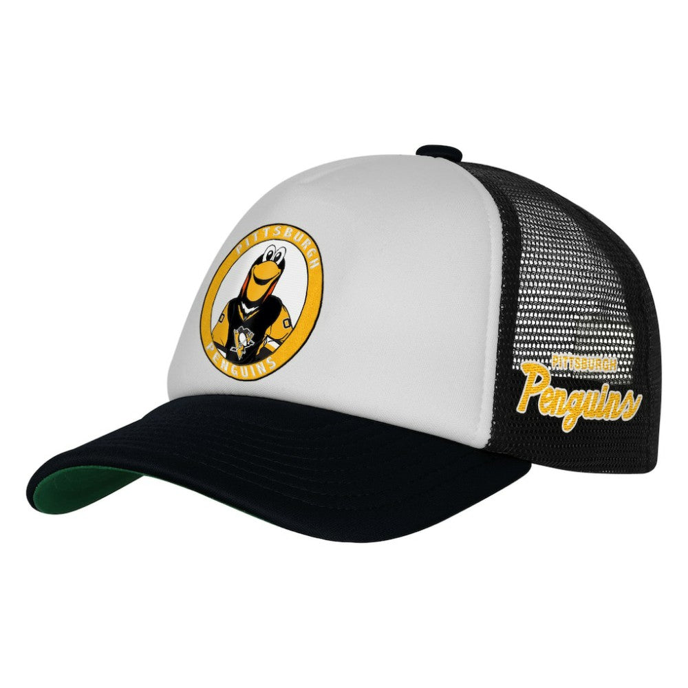 Pittsburgh Penguins Mitchell & Ness Youth Mascot Adjustable Trucker Hat
