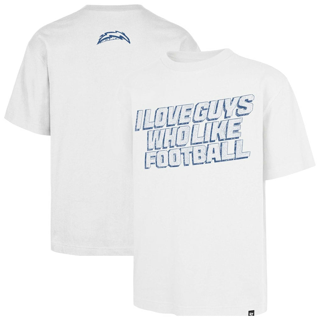 NFL Los Angeles Chargers '47 Unisex I Love Guys Who Like Football Foundation T-Shirt