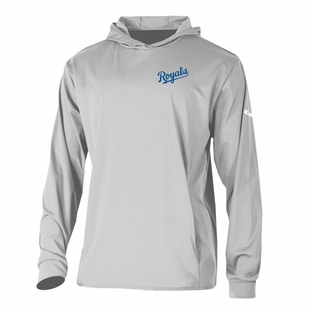 Kansas City Royals Long Drive Pullover Hoodie - Gray | Columbia