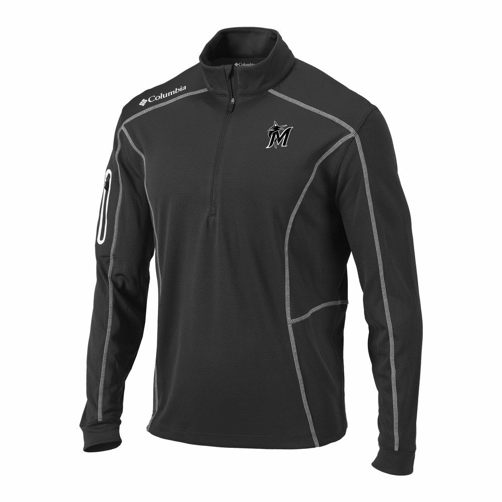 Miami Marlins Omni-Wick Shotgun Quarter-Zip Pullover - Gray | Columbia