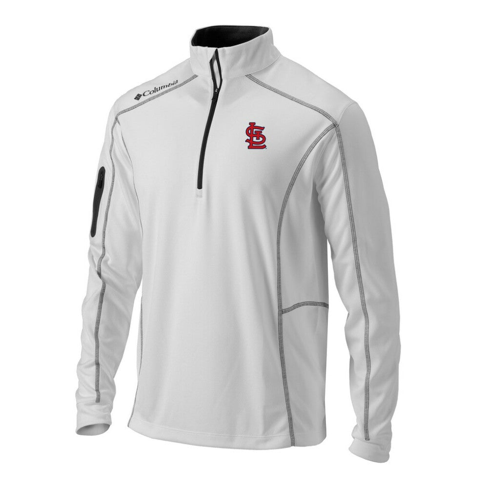 St. Louis Cardinals Omni-Wick Shotgun Quarter-Zip Pullover - White | Columbia