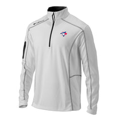 Toronto Blue Jays Omni-Wick Shotgun Quarter-Zip Pullover - White | Columbia
