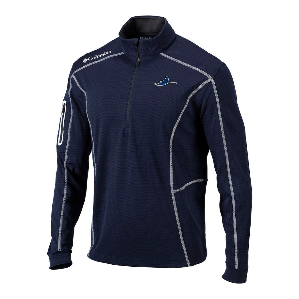 Tampa Bay Rays Omni-Wick Shotgun Quarter-Zip Pullover - Navy | Columbia