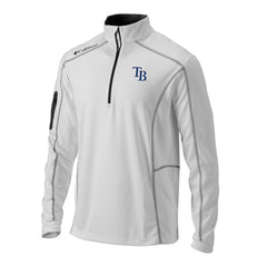 Tampa Bay Rays Omni-Wick Shotgun Quarter-Zip Pullover - White | Columbia