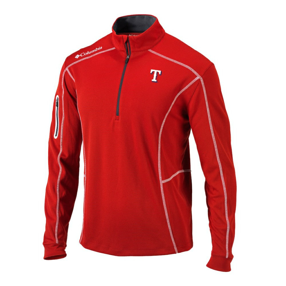Texas Rangers Omni-Wick Shotgun Quarter-Zip Pullover - Red | Columbia