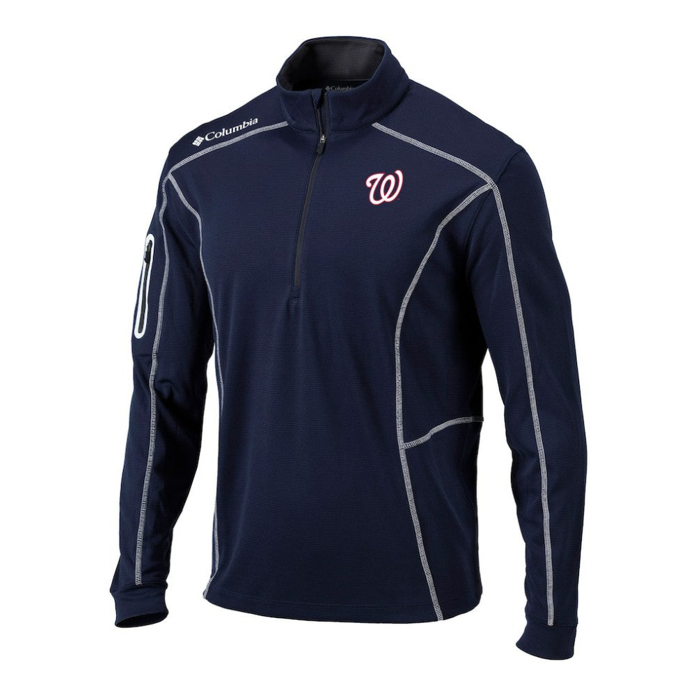 Washington Nationals Omni-Wick Shotgun Quarter-Zip Pullover - Navy | Columbia