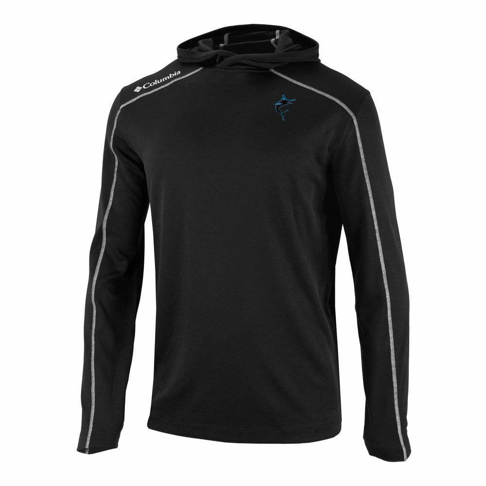 Miami Marlins Omni-Wick Shotgun Pullover Hoodie - Black | Columbia
