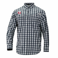 Minnesota Twins Super Tamiami Omni-Shade Long Sleeve Button-Down Shirt - Navy | Columbia