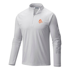 Baltimore Orioles Terminal Tackle Omni-Wick Raglan Quarter-Zip Pullover - White | Columbia