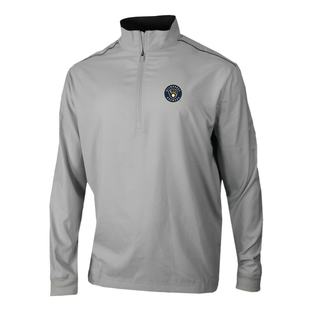 Milwaukee Brewers Omni-Wick Bogey's Paradise Quarter-Zip Pullover - Gray | Columbia