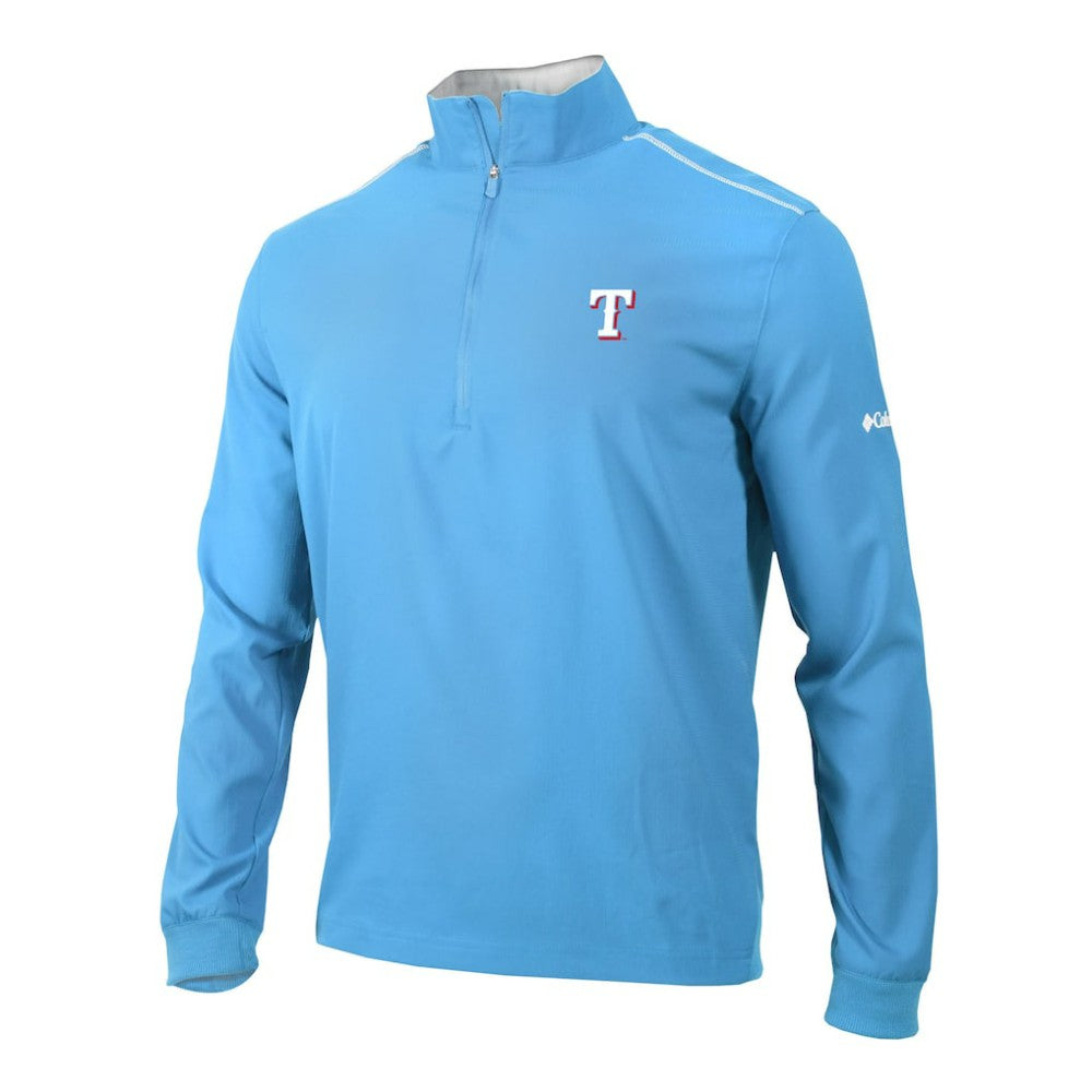 Texas Rangers Omni-Wick Bogey's Paradise Quarter-Zip Pullover - Light Blue | Columbia