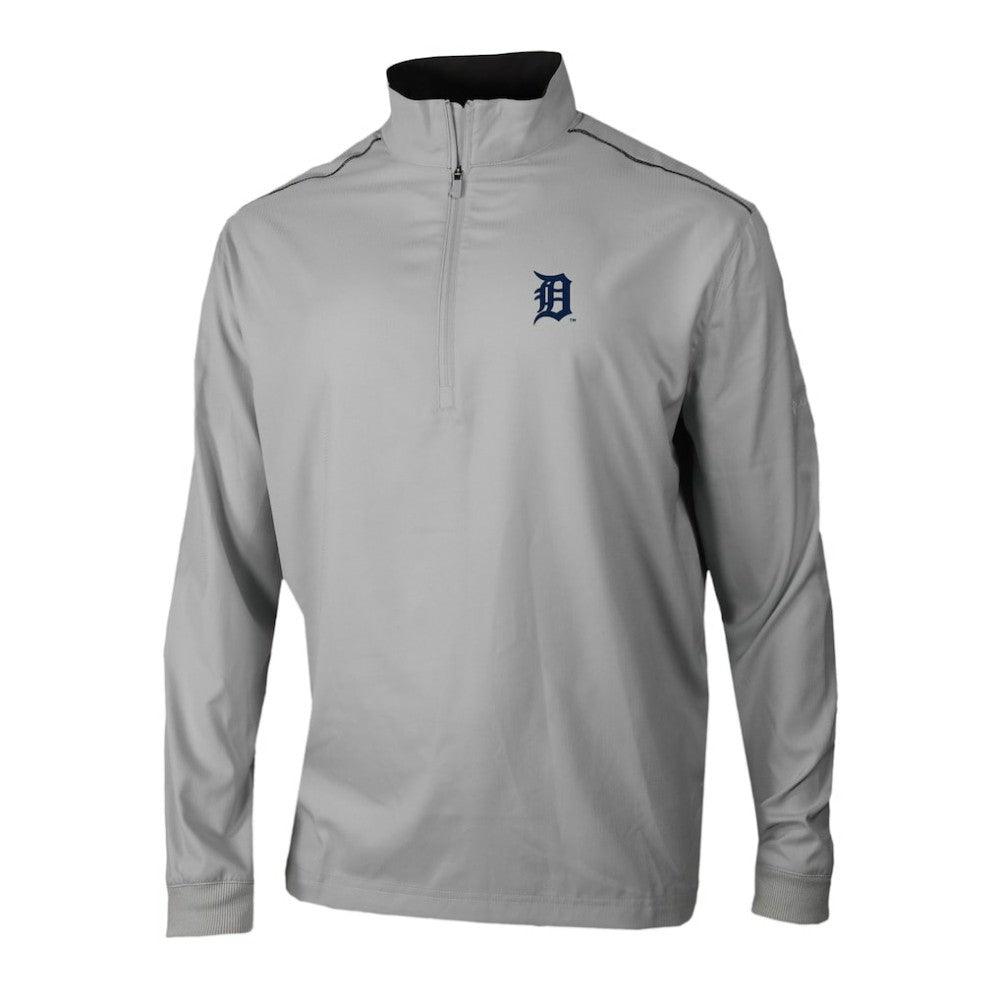 Detroit Tigers Omni-Wick Bogey's Paradise Quarter-Zip Pullover - Gray | Columbia