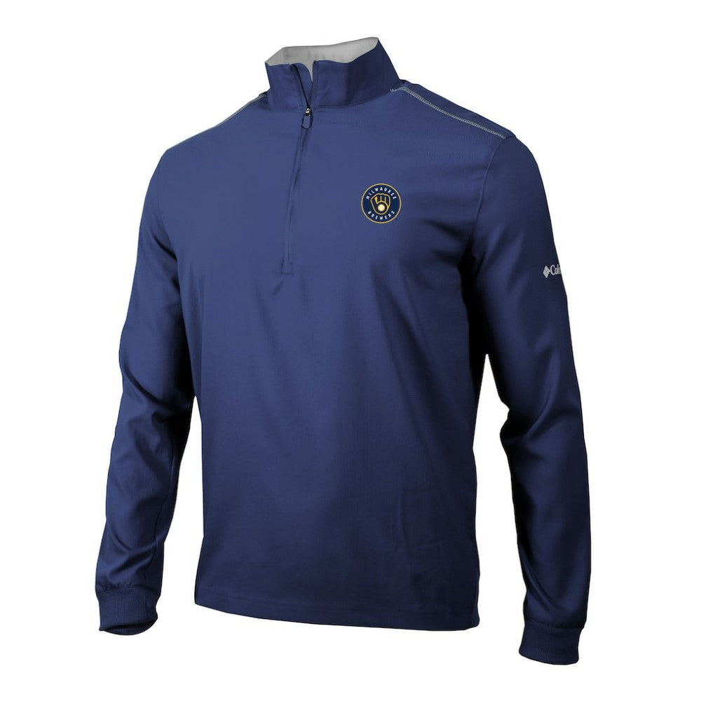 Milwaukee Brewers Omni-Wick Bogey's Paradise Quarter-Zip Pullover - Navy | Columbia