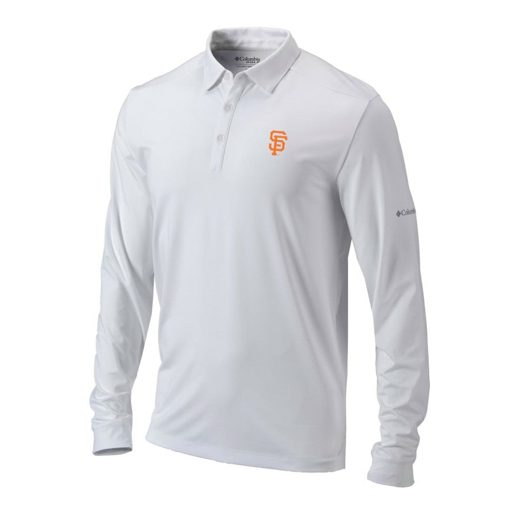 San Francisco Giants Omni-Wick Pin High Long Sleeve Polo - White | Columbia