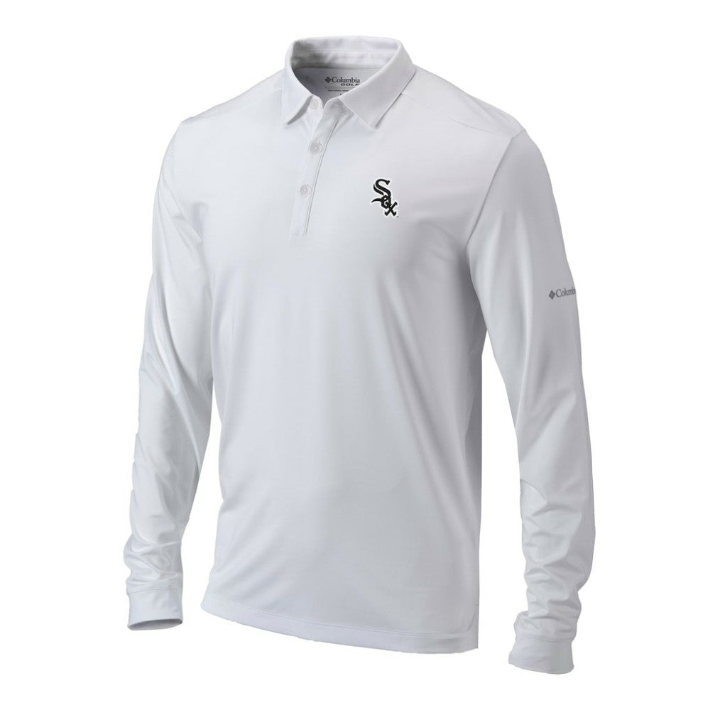 Chicago White Sox Omni-Wick Pin High Long Sleeve Polo - White | Columbia