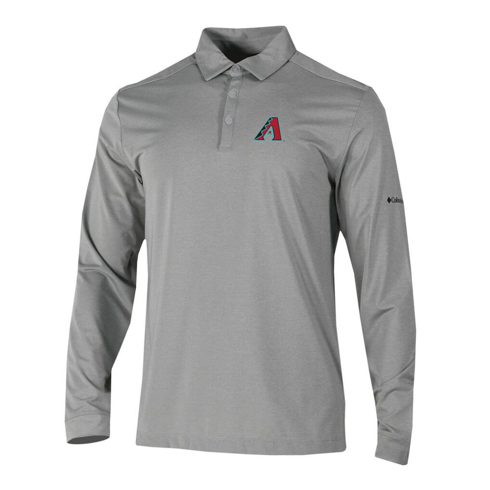 Arizona Diamondbacks Omni-Wick Pin High Long Sleeve Polo - Gray | Columbia