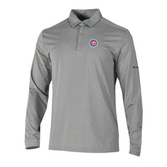 Chicago Cubs Omni-Wick Pin High Long Sleeve Polo - Gray | Columbia