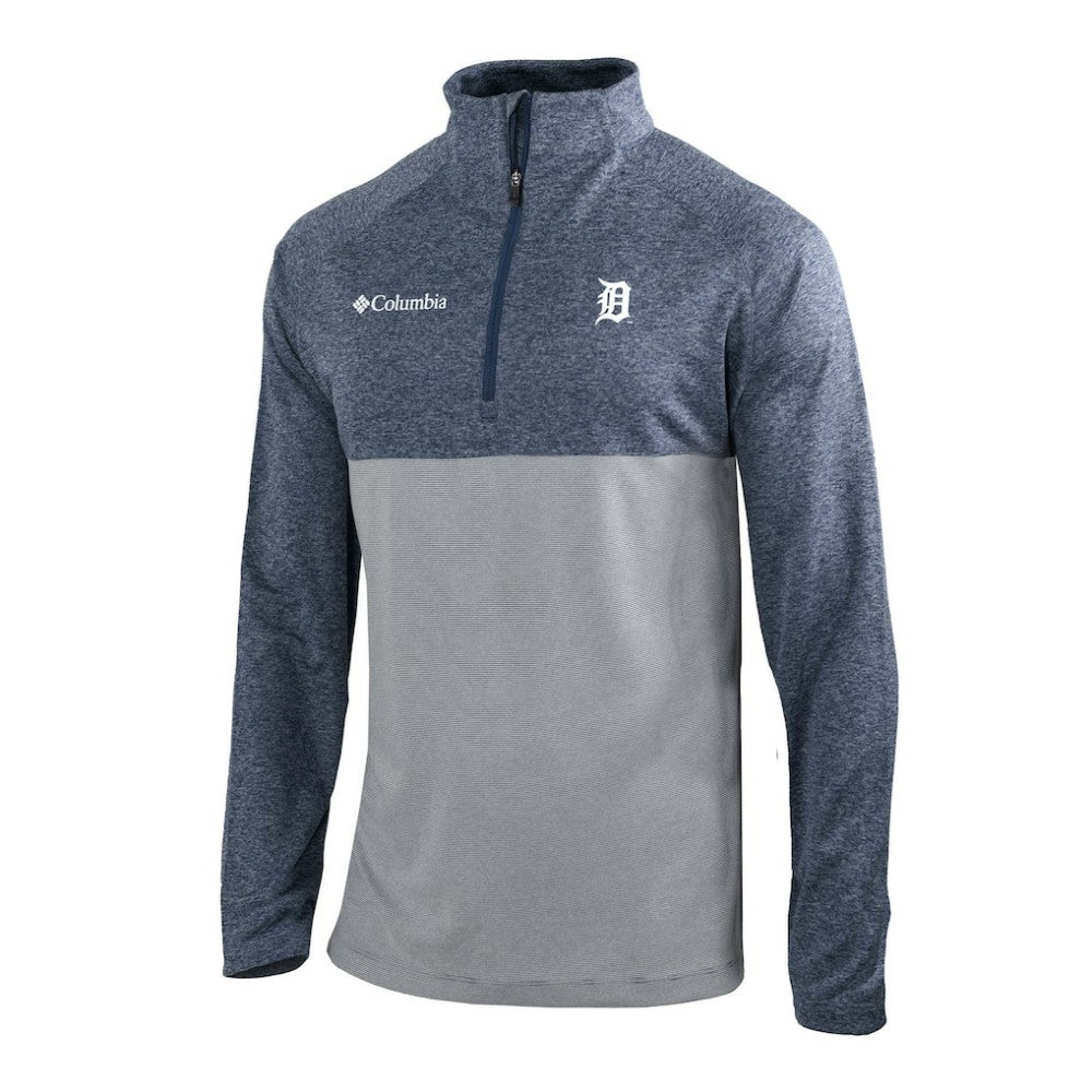 Detroit Tigers Omni-Wick Raglan Rockin' It Quarter-Zip Pullover - Navy | Columbia