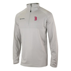 Boston Red Sox Omni-Wick Raglan Rockin' It Quarter-Zip Pullover - Gray | Columbia