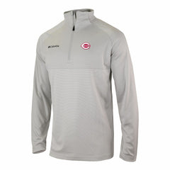 Cincinnati Reds Omni-Wick Raglan Rockin' It Quarter-Zip Pullover - Gray | Columbia
