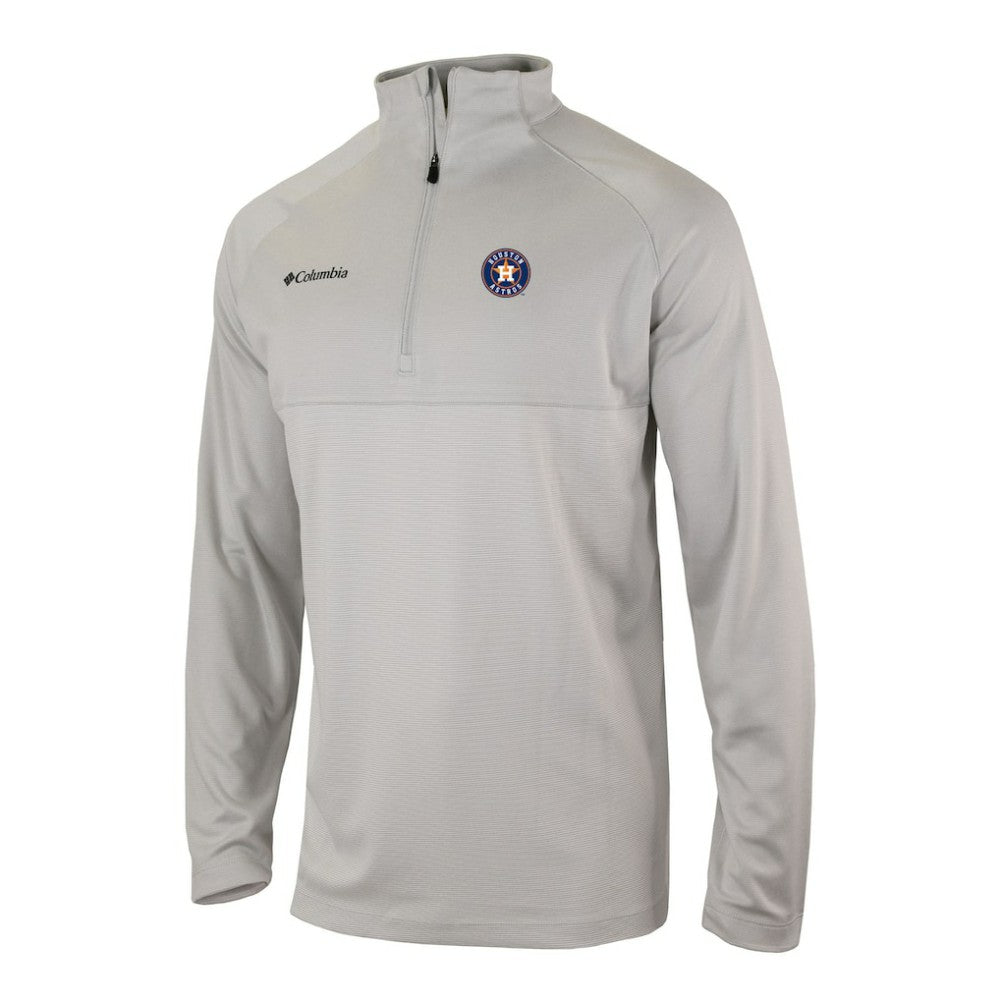 Houston Astros Omni-Wick Raglan Rockin' It Quarter-Zip Pullover - Gray | Columbia