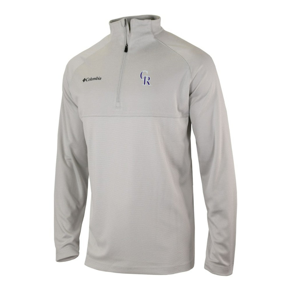 Colorado Rockies Omni-Wick Raglan Rockin' It Quarter-Zip Pullover - Gray | Columbia