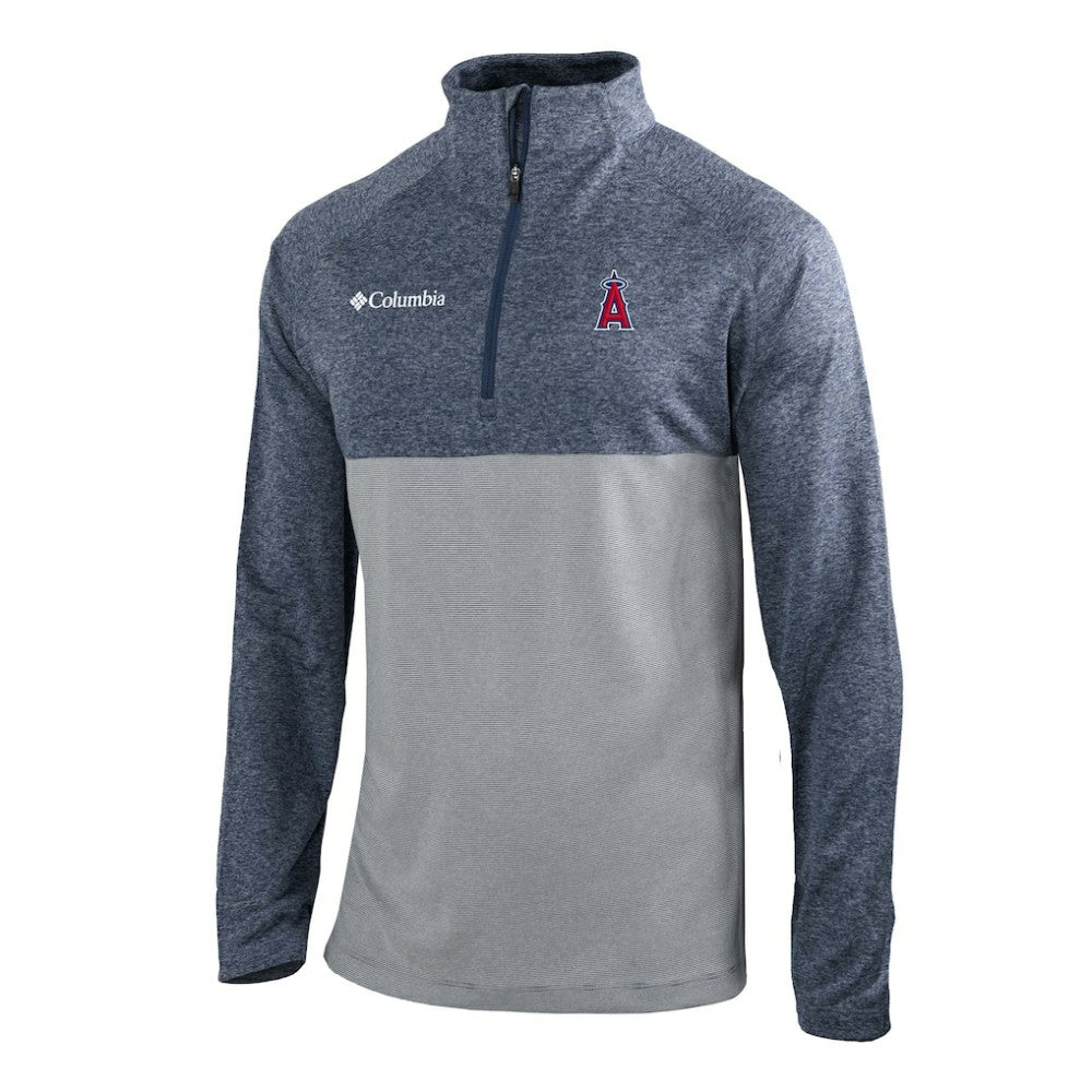 Los Angeles Angels Omni-Wick Raglan Rockin' It Quarter-Zip Pullover - Navy | Columbia